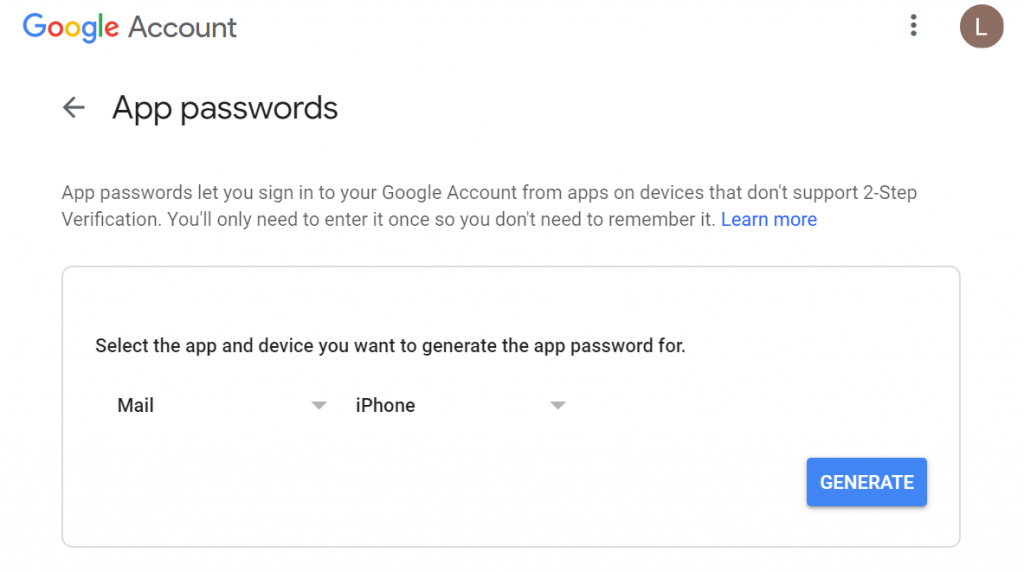 Gmail App-password